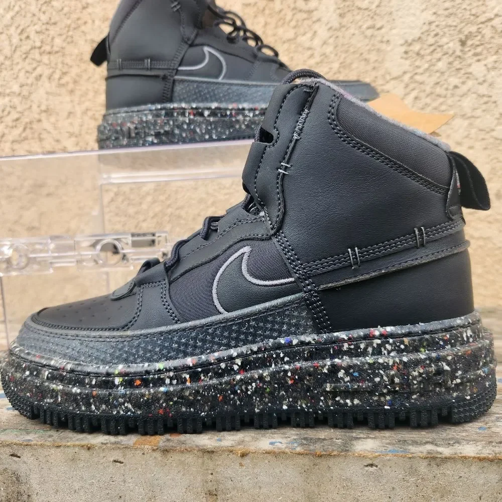 NIKE AIR FORCE 1 BOOT NN DARK SMOKE GREY-BLACK-SMOKE GREY [DD0747-001]